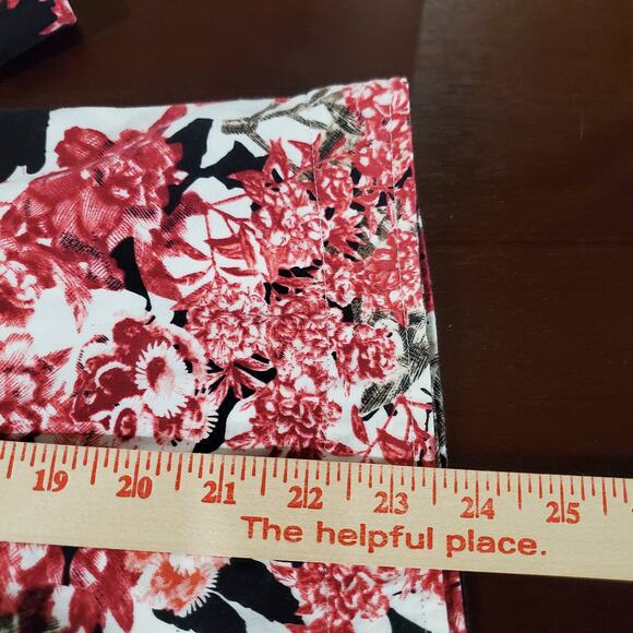 Chicos Womens Floral 3/4 Sleeve Zip Jacket Size 2 US L 12 Lightweight Pockets - Picture 10 of 11